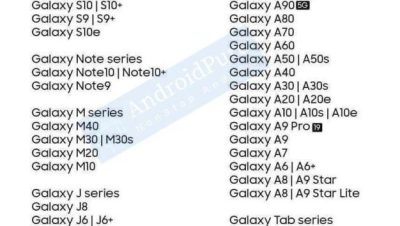 actualizacion android 10 samsung lista de dispositivos