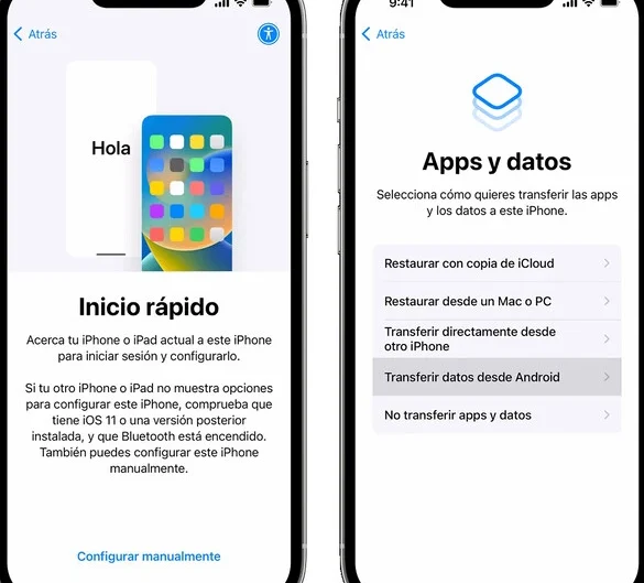 migra facil trasladar datos de android a iphone guia completa