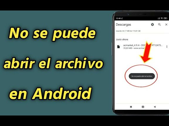 no se puede abrir el archivo android resuelvelo